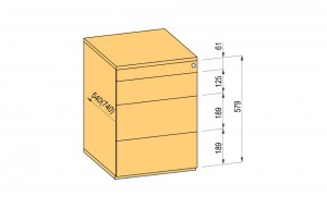 K-BBP kontaj. TipAer komplet 540mm typ 4/ver. 9 (kov.zás.,čiast. výs.,bezúch)
