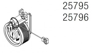 HAWA 25814 Concepta 25/50  dverový naviják,  čierny plast