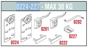 SISCO 224-227 sada kovania 1 krídlo 30kg