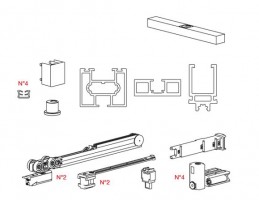 TERNO Universal Evolution sada pre posuvné dvere 3000x1500mm strieborná