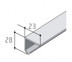 S-S20/30-lišta jednoduchá oceľ 3m