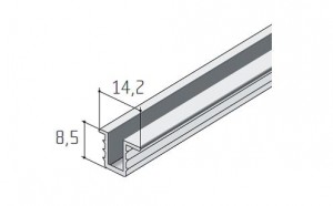 S-S03 vodiaci profil alu elox 2m