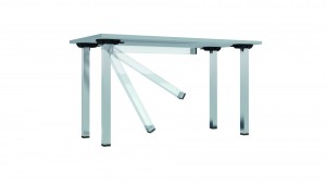 MILADESIGN stolová noha G5 ST506U sklopná 50 x 50 mm strieborná