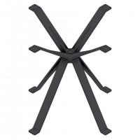 MILADESIGN designová centrálna stolová noha štyri ramena EX 72080-4 čierna