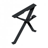 MILADESIGN Skosená designová stolová podnož krajní EX 42050 čierna 420 mm