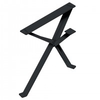 MILADESIGN Skosená designová stolová podnož krajní EX 72080 čierna 720 mm
