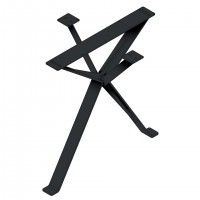 MILADESIGN Skosená designová stolová podnož stredová EX 72080P čierna 720 mm