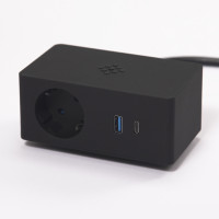 VersaQ HUB 1x 230V, 1x RJ45, USB A+C 5V, 1x HDMI, bzdr nabíjanie Q,čierna,Schuko