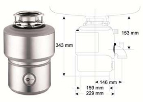 BLANCO 513448 Drtič M 200 Evolution-ISE, s pneu. spínačom/chróm)