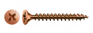 SPAX skrutka 4,5x40 zápustná hlava PZ, 4C MH bronz