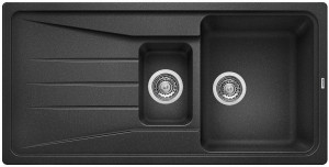 BLANCO 525975 drez SONA 6 S čierny SILGRANIT® PuraDur® bez excentru
