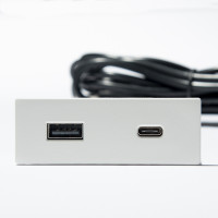 VersaPick, 1x USB A/C, obdĺžnik, biely mat RAL 9003