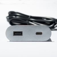 VersaPick, 1x USB A/C, ovál, nerez