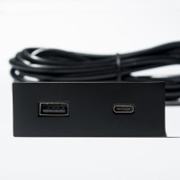 VersaPick, 1x USB A/C, obdĺžnik, čierny mat