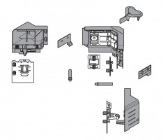 BLUM Z33M00E0A6 Space Corner Antaro M syncromotion sivý