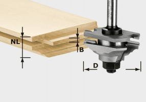 FESTOOL 490643 Profilová fréza na profil pera HW S8 D46 x D12-FD