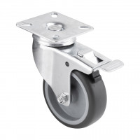 StrongCastors Koliesko light duty 75/70 mäkčený behúň, s brzdou