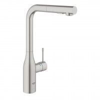 GROHE 30432DC0 Batéria ACCENT L-výpusť s duálnou ťahovacou sprškou supersteel