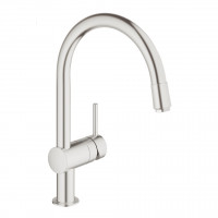 GROHE 30434DC0 Batéria VENTO C-výpusť s vyťahovacím perlátorom supersteel