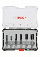 BOSCH 2607017465 Sada frézovacích bitov, 6 ks, rovný 6 mm driek