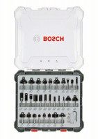 BOSCH 2607017474 Sada frézovacích bitov, 30 ks, zmiešané, 6 mm driek