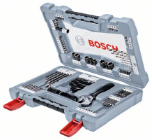 BOSCH 2608P00235 91-dielna sada vrtákov a skrutkovacích hrotov Premium X-Line