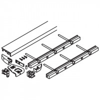 HAWA 25481 Folding Concepta 25 spodné profil 2000mm strieborná