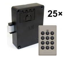 LEHMANN Elektronický zámok s klávesnicou M410 TA3 nikel mat - priemys. balenie