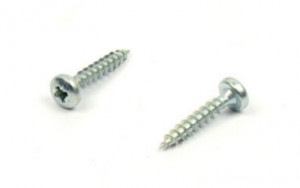 Skrutka 2,5x10mm poľguľatá hlava PZ zinok biely