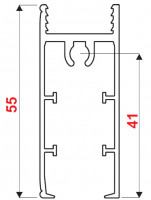 SEVROLL 05912 GM 18 spodná krycia lišta 1,7m 18mm čierna mat