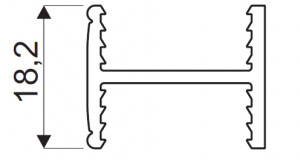 SEVROLL 05805 GM 18 spojovacia lišta H18 3m oliva