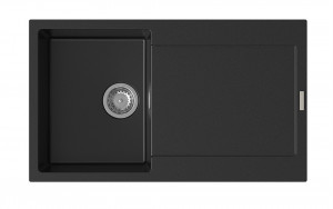 StrongSinks S3 Drez granit ZALA 860, rozmer 860 x 500 mm, s odkvapávačom, čierny