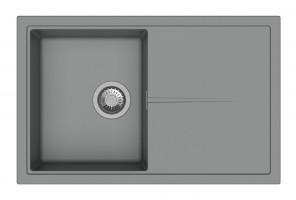 StrongSinks S3 Drez granit Labe 780, rozmer 780 x 500 mm, s odkvapávačom, šedý