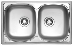 StrongSinks S1 Drez Welland leštený nerez 780x480 dvojitý, horná montáž