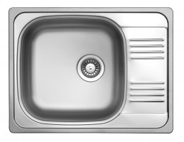 StrongSinks S1 Drez Odra leštený nerez 652x503 s odkvapávačom, horná montáž