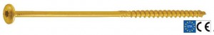 GPR skrutka do dreva T30 6x120/64 mm tanierová hlava zinok žltá, čiastočný závit