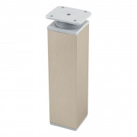 StrongLegs nábytková noha FA009, 150Rmm, imitácia nerezi/šivý plast