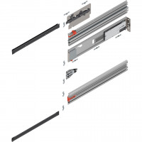 BLUM 801P800E.R2 Revego Uno vodiaca lišta pre kapsu, 800 mm, pravá