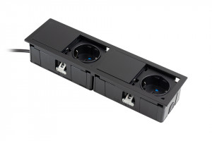 VersaHit Mono combi 2x230V,čierna mat, Schuko
