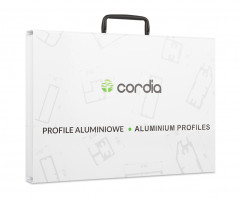CORDIA vzorkovník Profily a hliníkové rámiky 2024 - dizajnový kufrík
