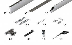 HAWA 30994 Concepta III 25 základná sada ľavá, výška 1200 - 2200mm