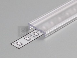 TM-krycie k LED profilom naklapávacia priesvitná 2000mm