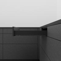K-BLUM Legrabox, zásuvka N 550mm/40kg, Blumotion/TOB, čierna, skrutka