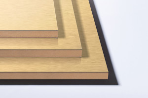 MDF LAM AL04/AL04 Brushed Gold 2800/1300/18,7