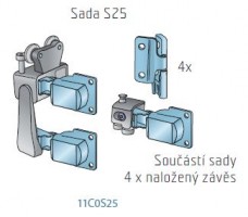S-S25 (H25SD) sada kovania pre skladacie dvere 25kg