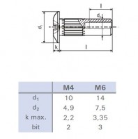 StrongFix Spojovacie kovanie matka M6x30mm Ni