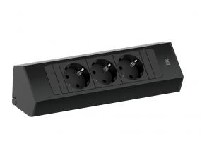 BACHMANN 932.100 Casia 2, 3x230V, čierná RAL9005 schuko