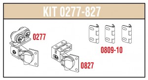 SISCO 277-827 sada kovania pre skladacie dvere - 2 krídla