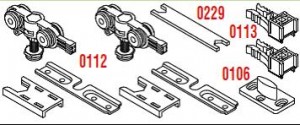 SISCO 112/P kovanie pre posuv. dvere 70kg