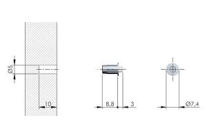 IF-Tlmič dvierok zavrt.Flex 5mm  10x3mm